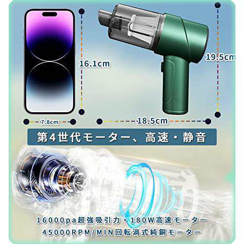 2023革新第四世代】AutimHoo ハンディクリーナー 車載掃除機 1台3役多