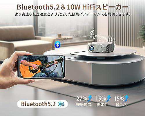 YOWHICK プロジェクター 小型 20000LM 1080Pネイティブ解像度 4K対応 Bluetooth5.2搭載 5G+2.4GWiFi  HiFiスピーカー内蔵 300インチ大画面の通販はau PAY マーケット - AOITRADE au PAY マーケット店 | au PAY  マーケット－通販サイト