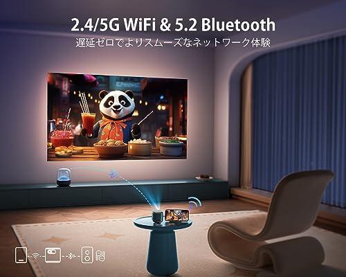 WiMiUS Q2プロジェクター小型【Android TV搭載/DLP/360度の天井投影 ...