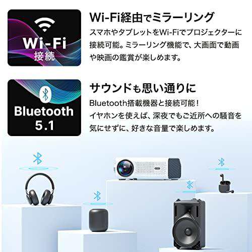 5GWiFi プロジェクター 小型【4K対応&100