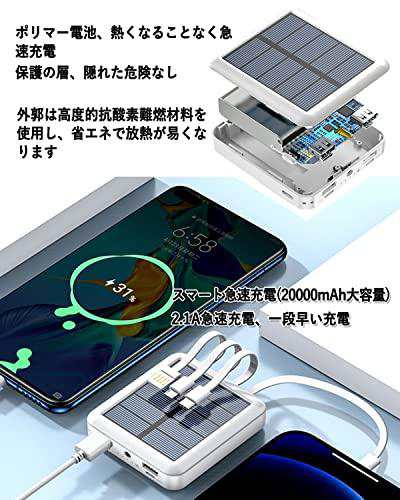 モバイルバッテリー PSE認証済み 【XIAOKUBB】ソーラーモバイル