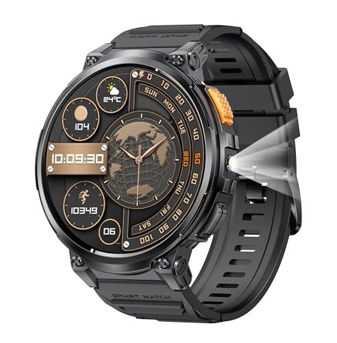 スマートウォッチ2025業界新登場 軍用規格 懐中電灯 Bluetooth5.3 奇想天外 