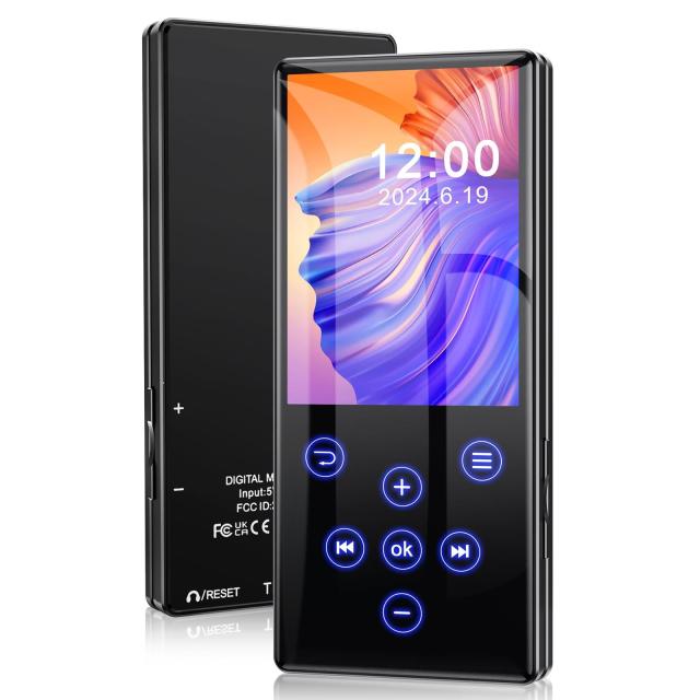 MP3プレーヤー Bluethteeth5.0搭載 32GB 最大128GBまで拡張可能 ウォークマン 2.4インチ大画面 光るタッチボタン HIFI音質 スピーカー搭載 多機能デジタルオーディオプレーヤー FMラジオ/電子ブック/アラームなどの機能付きの通販は 5,280円