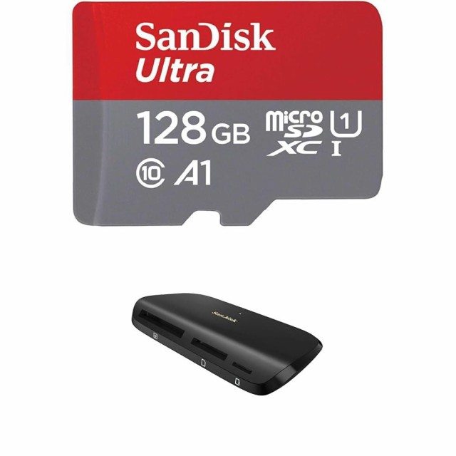 【カードリーダーセット】SanDisk Ultra SDSQUAB-128G-GH3MA 新パッケージ + SanDisk イメージメイトプロ USB-C マルチカードリーダー/ライター SDDR-A631-JNGNNの通販は