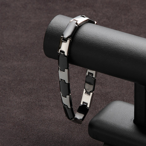 Good-HEARTZ グッド—ハーツ ブランノワールII(2)(blanc noir) - 「ステンレス316L」を使用した、重厚感がありながらも軽量な付け心地。シック&モダンな存在感【ハーツブレスレット】【送料無料】