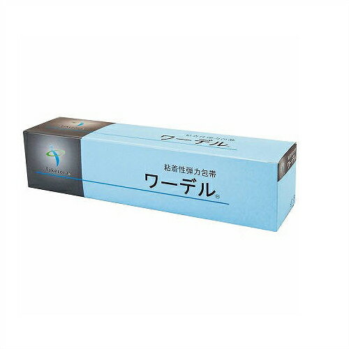 【あす着】竹虎(タケトラ) NEW ワーデル 粘着性弾力包帯5箱セット - かぶれにくく、糊残りの少ない粘着剤を使用しています。強撚糸(綿100%)による特殊織で圧迫性・支持性に優れています。【5種類フルセット】【送料無料】
