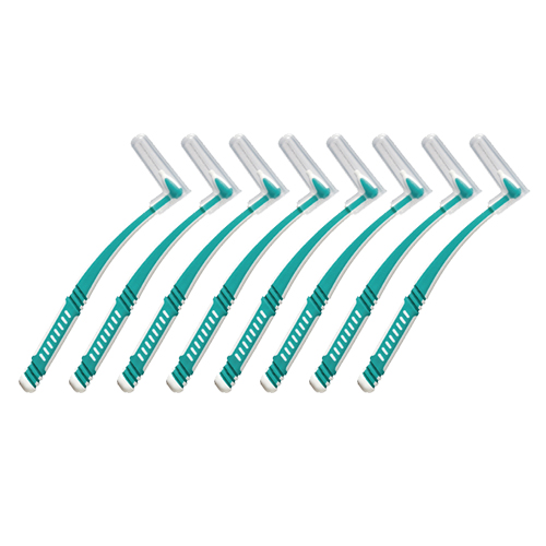 【即日発送(土日祝除)】【メール便(日本郵便)】業務用 L字歯間ブラシ (INTERDENTAL BRUSH) ×8個セット - オーラルケアには欠かせない歯間ブラシ。L字型で使いやすく、歯の間の歯垢を掻き出します。【ホテルアメニティ】【歯間ブラシ】【個包装】【送料無料】