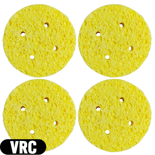 【あす着】【ネコポス】【干渉・吸引・低周波用スポンジ】丸型スポンジ(湿性導子用) VRC(R-C) スポンジ (70×15mm) x4枚セット - 優れた吸水性と優しい肌触りの、植物性セルローススポンジを使用しています。【送料無料】