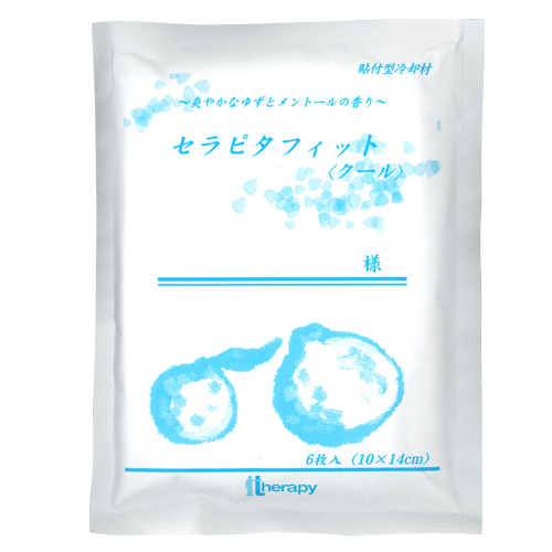 【即日発送】冷却シート セラピ セラピタフィット(クール) 10×14cm 6枚入り ×70袋(合計420枚) - l-メントールのここちよい刺激感水分60% の白い膏体で強い冷却感ほのかなゆずの香り【正規代理店】【貼付型冷却材】【アイシング】【送料無料】_1