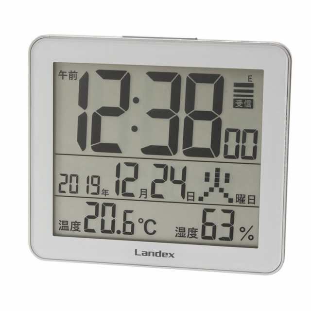 卓上デジタル電波時計 スリーユニット 電波 デジタル時計 温度 湿度