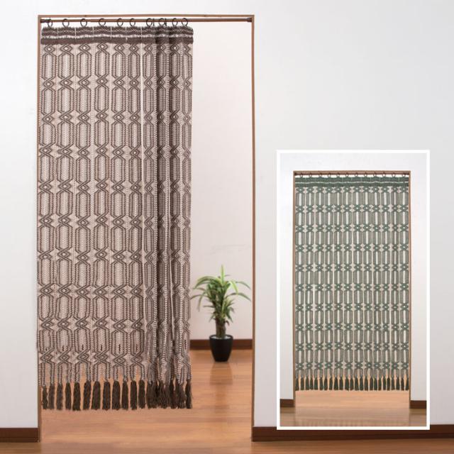 開閉式マクラメのれん ロングのれん 間仕切りのれん のれん ロング 間仕切り