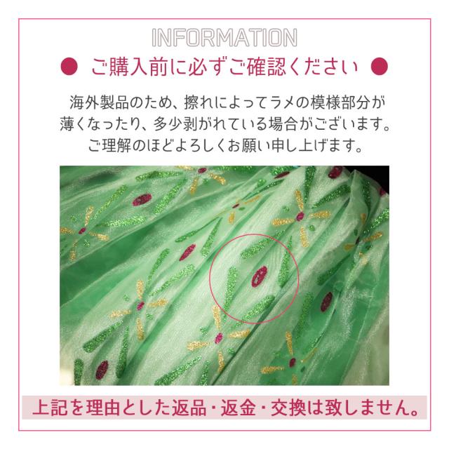 子供用 ドレス コスチューム アナ グリーン 仮装 衣装 ドレス おまけ  