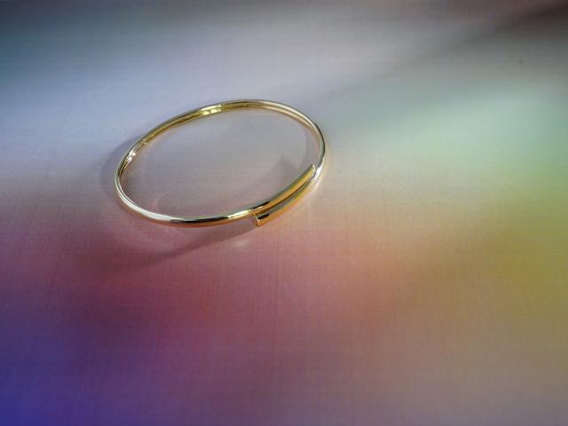 K18 ファチレ バングル レディース メンズ ユニセックス 18K 18金 ゴールド パイプ 2連 ブレスレット 腕輪 地金 シンプル 中空 プレゼント rph75445324の通販は