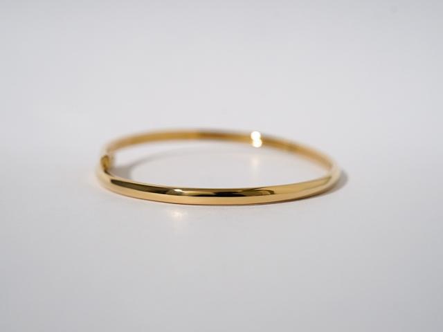 K18 ファチレ バングル レディース メンズ ユニセックス 18K 18金 ゴールド パイプ 2連 ブレスレット 腕輪 地金 シンプル 中空 プレゼント rph75445324の通販は
