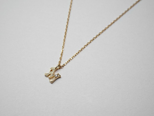 イニシャルネックレス K18 ゴールド ネックレス 18K イニシャル