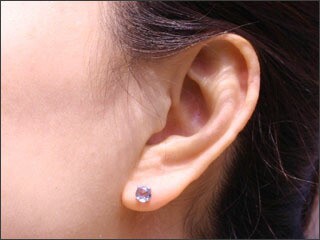 腕時計、アクセサリー レディースアクセサリー ピアス 18K ブルートパーズ ローズカット ピアス スタッド 18Kピアス 