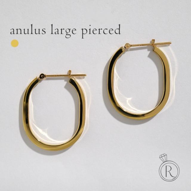 K18 アノルス ラージ フープピアス レディース 女性用 18K 18金 ゴールド オーバル 楕円 地金 中空 角パイプピアス 大きめ プレゼント ギフト rpakr215823の通販は 56,000円