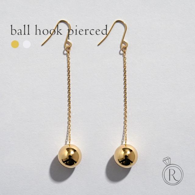 K18 ボール フック ピアス 8mm フックピアス 18k 18金 ボールピアス アメリカンピアス 揺れる 地金 チェーン 丸玉 ゴールド ラパポートの通販は 28,470円