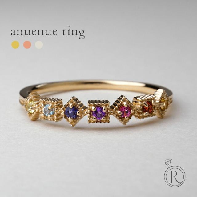 18K リング レディース 指輪 リング アミュレットリング マルチカラー 18金 K18 金属アレルギー対応 プレゼント 送料無料の通販は 39,325円