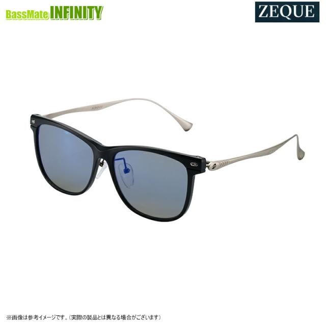 ●ゼクー Zeque　ジョニー F-2222 マットブラック/シルバー(トゥルービュースポーツ/ブルーミラー)