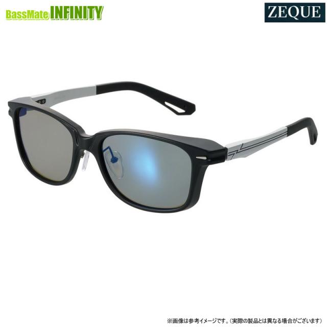 ●ゼクー Zeque　シェリー F-2282 マットブラック/シルバー(トゥルービュースポーツ/ブルーミラー)
