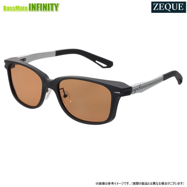 ●ゼクー Zeque　シェリー F-2283 マットブラック/シルバー(ラスターオレンジ)