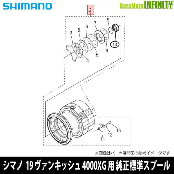 WEB限定デザイン (純正パーツ) シマノ 19 ヴァンキッシュ 4000XG