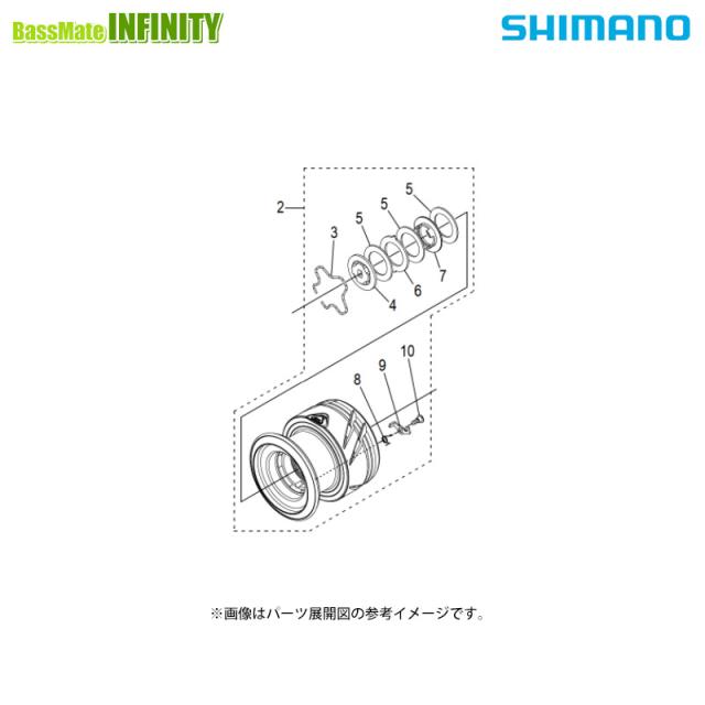 ●シマノ　23 ストラディック 4000MHG (045898)用 純正標準スプール (パーツ品番13YXV)　【キャンセル及び返品不可商品】