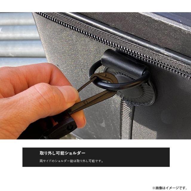 ジャッカル　タックルコンテナR ブラック Mサイズ (ロッドホルダーあり)_5