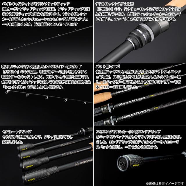 ●【送料無料】ジャッカル　リボルテージ ツーピースモデル RVII-C69L＋BF/2 ベイトキャスティングモデルの通販は