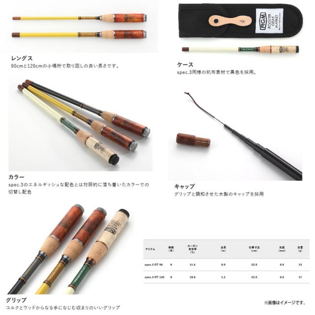 【タナゴ釣り入門セット】ジャッカル RGM ルースターギアマーケット　SPEC.3 OT 120＋Ready to Fish! たなごウキ仕掛(オレンジ)セット 【メール便配送可】 の通販は