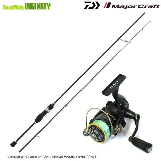 【送料無料】【PE0.4号(約100m)糸付き】【アジング入門セット】●メジャークラフト　鯵道 アジドウ 1G AD1-S622L＋ダイワ　16 リーガル 2004H