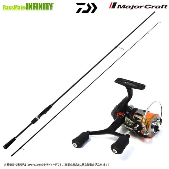 【送料無料】【フロロリーダープレゼント！】【PE0.8号(120m)糸付き】【エギング入門セット】●メジャークラフト　24 ソルパラ SPE-782ML＋スポーツライン BF V-MAX 2508W-DX-PE