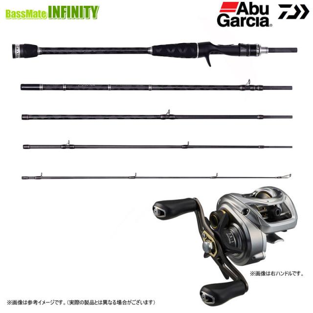 【ライトロックフィッシュ入門セット】●アブガルシア Abu　クロスフィールド XSFC-745M-MB＋ダイワ　24 バスX 100HL (左ハンドル)