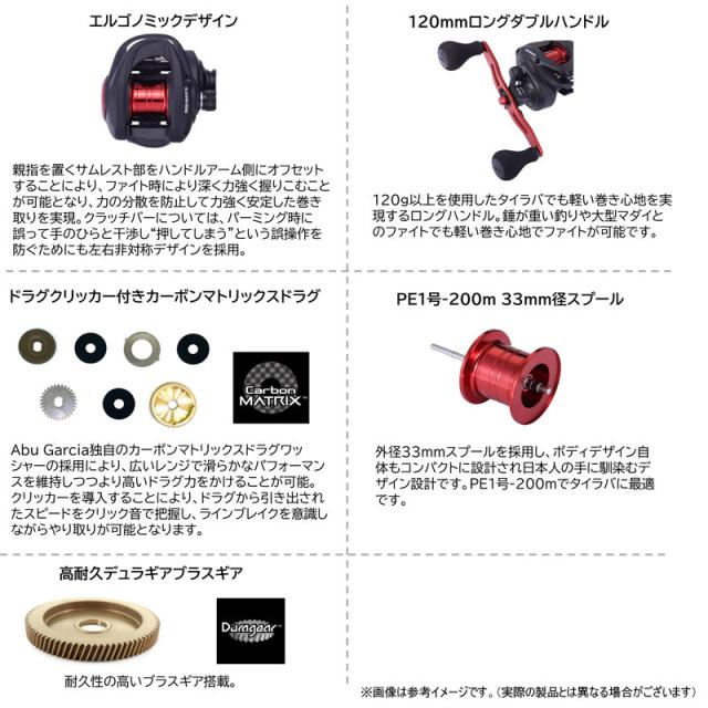 【タイラバ入門セット】●メジャークラフト　25 ソルパラ タイラバモデル SPJTR-B69UL/S＋アブガルシア Abu　レッドマックス船 左 (左ハンドル)_3
