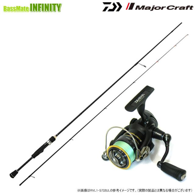 【ワーム1点プレゼント】【PE0.4号(約100m)糸付き】【メバル入門セット】●メジャークラフト　ロックライバー 1G RVL1-S762L (ソリッドティップモデル)＋ダイワ　16 リーガル 2004H