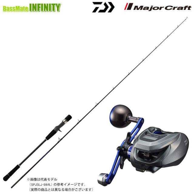 【スーパーライトジギング入門セット】●メジャークラフト　25 ソルパラ  SPJSLJ-B64UL＋ダイワ　ライトゲーム X IC 150 (右ハンドル)