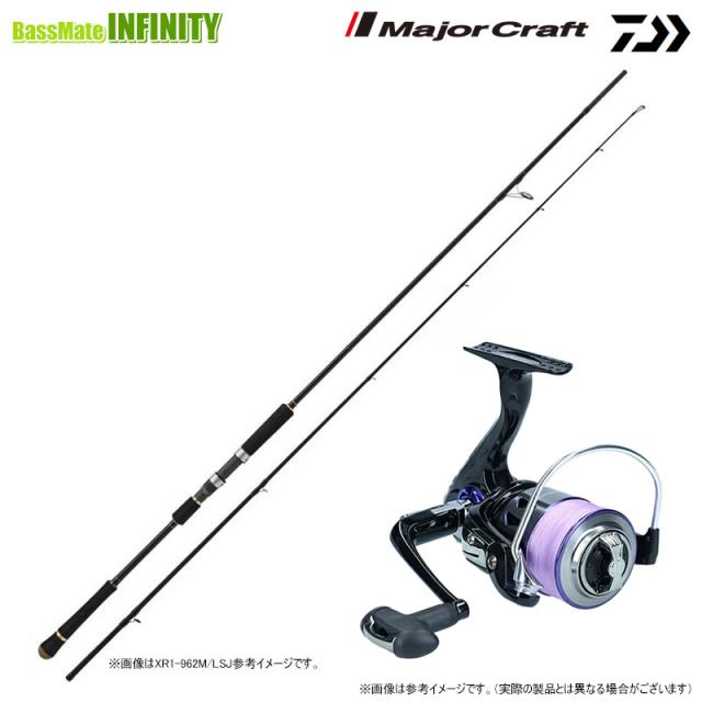 【PE2号-200m糸付】【ライトショアジギング入門セット】【今ならジグ1個プレゼント】●メジャークラフト　クロスライド 1G XR1-1002M/LSJ＋スポーツライン MS V-MAX 3520DX-PE