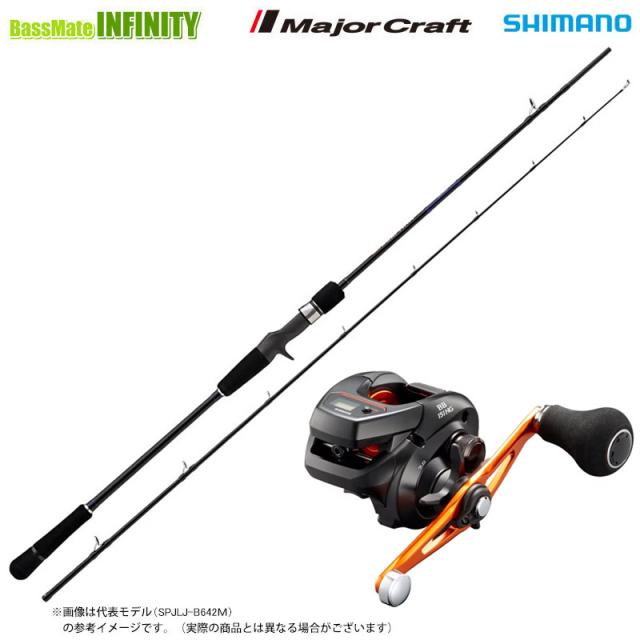 【スーパーライトジギング入門セット】●メジャークラフト　25 ソルパラ SPJSLJ-B642UL＋シマノ　21 バルケッタ BB 151HG (044044) (左ハンドル)