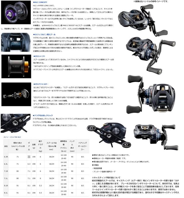 Daiwa STEEZ A TW HLC 7.1L 左ハンドル ダイワ スティーズ A TW