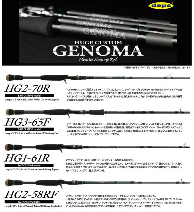 deps ヒュージカスタムジェノマ　HG1-61R Amazon | デプス バスロッド ヒュージカスタム・ジェノマ HG1-61R