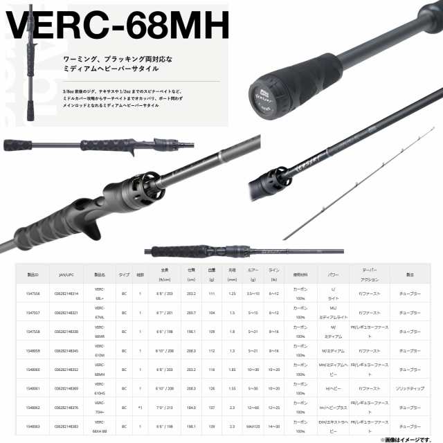 ○アブガルシア Abu ベルサート VERC-68MH (ベイトモデル)