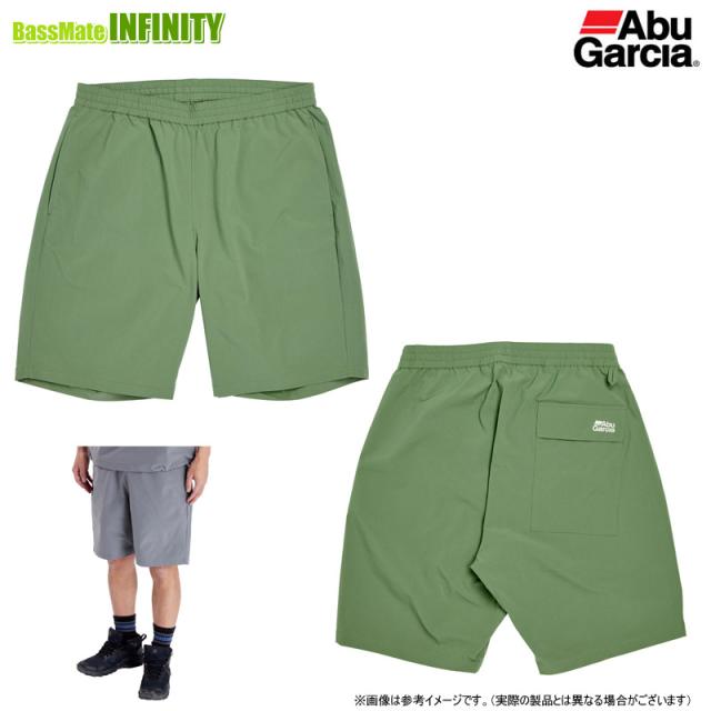 ●アブガルシア Abu　ウォーターレジスタントフィッシングショートパンツ (オリーブ)  【メール便配送可】