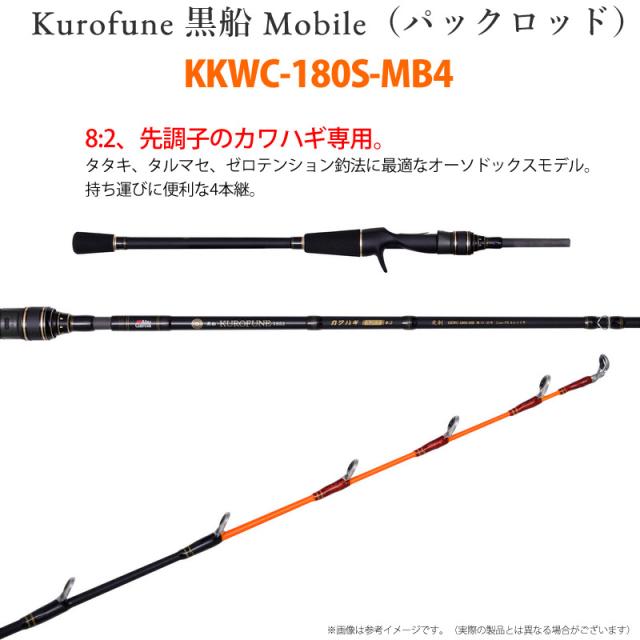 アブガルシア 黒船カワハギロッド KKWC-180HH 9.5:0.5調子 Abu