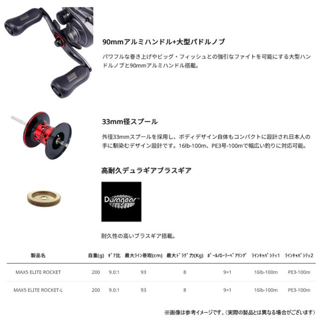 ●アブガルシア Abu　マックス 5 エリート ロケット-L (左ハンドル)_3