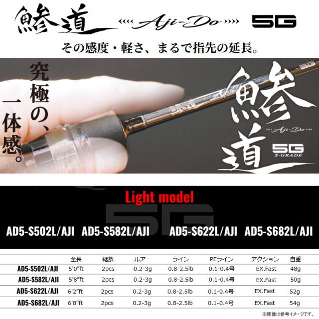 ●【購入特典（メジャークラフト ルアー1点）贈呈】メジャークラフト　鯵道 アジドウ 5G AD5-S582L/AJI【26kk】_1
