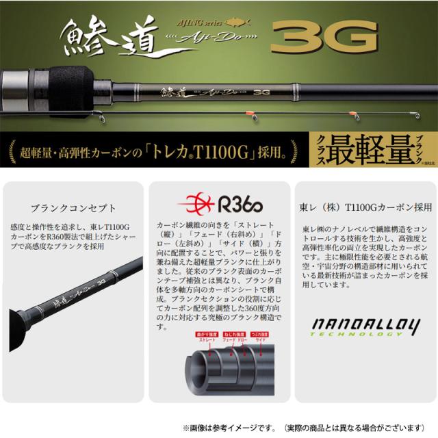 ●【購入特典（メジャークラフト ルアー1点）贈呈】メジャークラフト　鯵道 アジドウ 3G AD3FC-832/S スピニングDOWN-LOCKモデル【26kk】_1