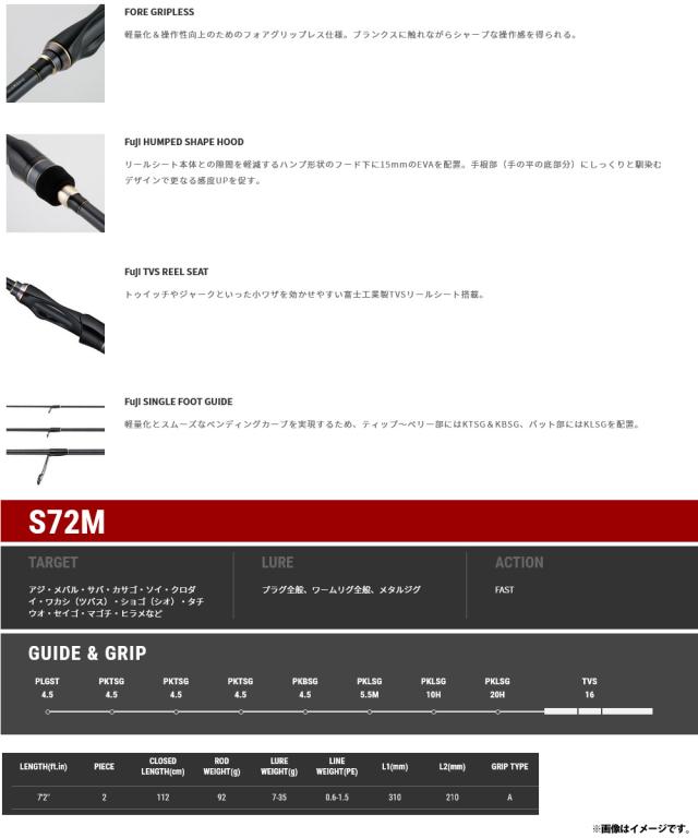●テイルウォーク　BAY MIXX ベイミクス SSD S72M (スピニングモデル)_1