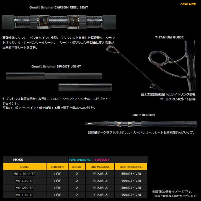 ●Gクラフト　セブンセンス TR モス MS-1202-TR (スピニングモデル)_2