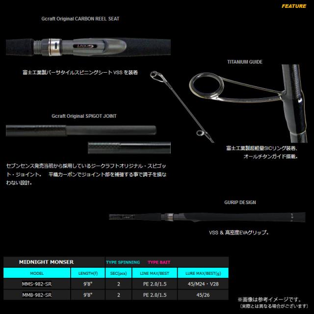 ○Gクラフト セブンセンス SR ミッドナイトモンスター MMS-982-SR